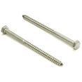 thumbnail image 1 of Bolt Dropper 1/4" x 4" Hex Head Lag Bolt Screws, (25 Pack), 304 (18-8) Steel Coach Bolts/Large Screws for Wood with Plain Finish, Concrete Screws, 1 of 7