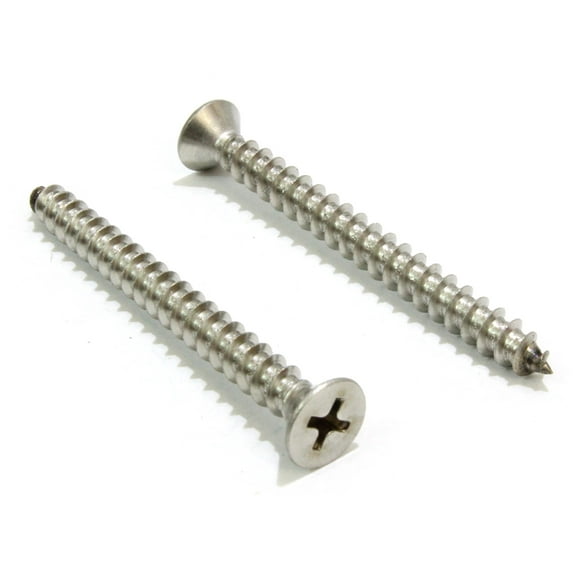 Bolt Dropper | 10 X 2" Stainless Flat Head Phillips Wood Screw 100 Pc 18-8