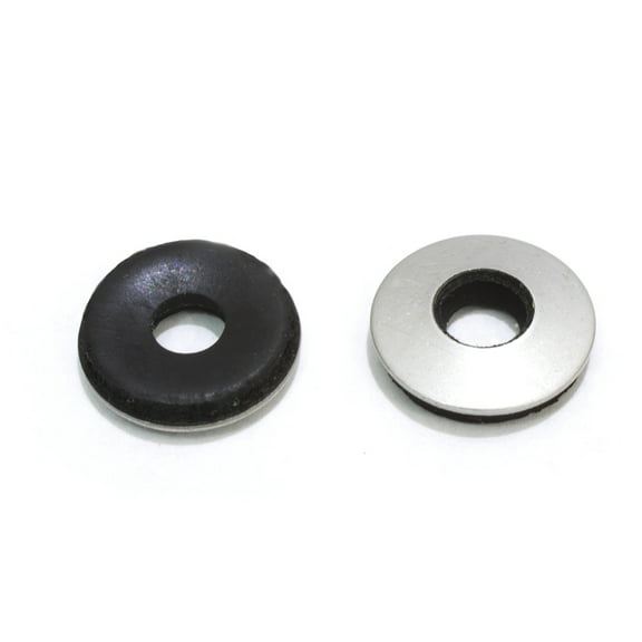 Bolt Dropper #10 x 1/2" OD Stainless Steel EPDM Washers - 100 pcs, Neoprene Bonded Sealing Washers - Washer Seals - Rubber Backed Washers - Leak-Proof Seal, Withstands Wet Environment - Pack of 100
