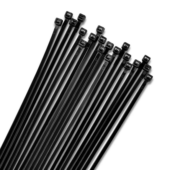 Bolt Dropper 12" Inch Zip Ties Black (100 Pack), 40lb Strength, Nylon Cable Wire Ties Bolt Dropper
