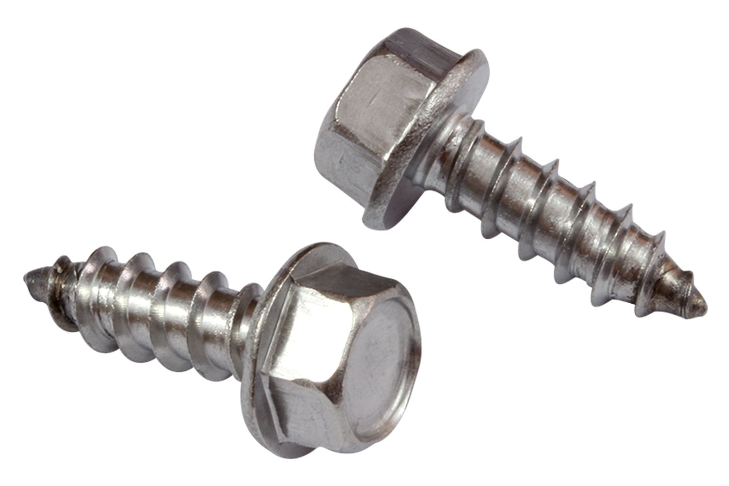 Bolt Dropper #14 X 3/4" Stainless Indented Hex Washer Head Screw, (25 pc), 18-8 (304) Stainless Steel Screw by Bolt Dropper