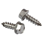 Bolt Dropper #14 X 3/4" Stainless Indented Hex Washer Head Screw, (25 pc), 18-8 (304) Stainless Steel Screw by Bolt Dropper