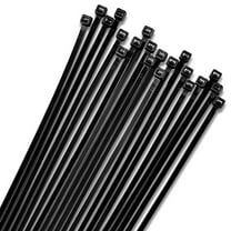 Bolt Dropper 15"" Black Zip Cable Ties (100 Pack), 120lbs