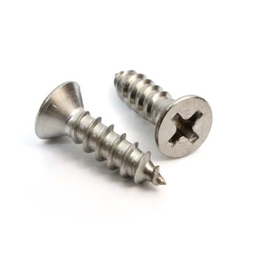Fastenere #4 X 1" Phillips Flat Head Sheet Metal Screws – 18-8 Stainless Steel (Qty 100)