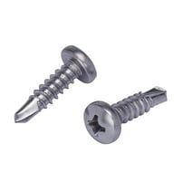 Bolt Dropper 6 x 3/4" Self Tapping 410 Stainless Steel Screws, Phillips Pan Head, 100 Pack