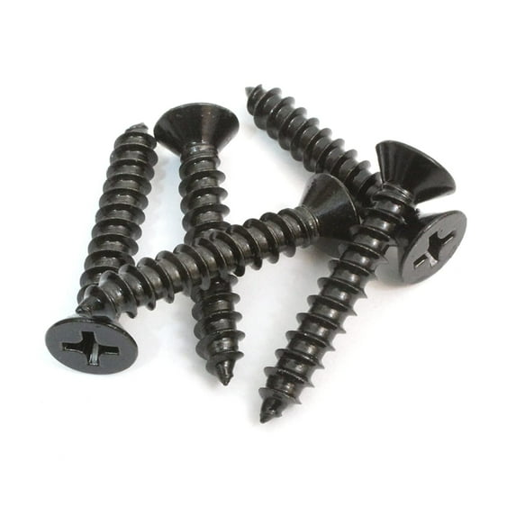 Bolt Dropper #8 x 1-1/2-Inch Wood Screws, Pack of 100 - Black Xylan Coated Stainless Steel Flat Head Phillips Screws - Corrosion Resistant for Wood, Drywall Applications, and Outdoor Projects
