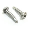 thumbnail image 1 of Bolt Dropper 8 x 3/4" Stainless Pan Head Square Drive Sheet Metal Self Tapping Drilling Screws, (100pc) 410 SS, Corrosion Resistant Choose Size and Qty, 1 of 6