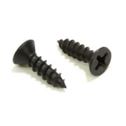Bolt Dropper Black Oxide Coated Stainless Screw - Flat Head Phillips Wood Screws - Small Screw Hardware Suitable for Cabinet - Corrosion-Resistant Fasteners (25 Pack of 6 X 1/2)