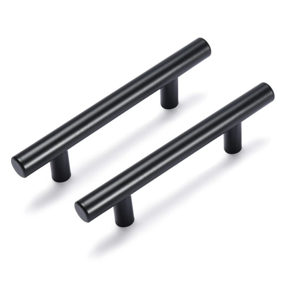 Bolt Dropper Kitchen Cabinet Door Handles - Cabinet Pulls Matte Black - Stainless Steel Kitchen Cabinet Hardware -Modern Style, Kitchen Cupboard, Dresser Door Handles