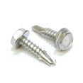 thumbnail image 1 of Bolt Dropper No. 12 x 3/4" Stainless Hex Washer Head Self Drilling Screws, 410 Steel, 100 pc, No. 3 Point, Plain Finish, 1 of 7