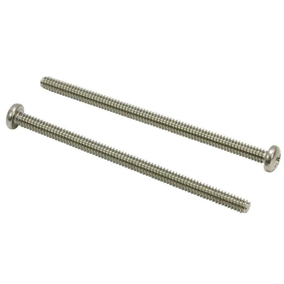 Bolt Dropper No. 6-32 x 3" Stainless Pan Head Phillips Machine Screw, (25 pc), 18-8 (304) UNC Full Thread, Plain Finish