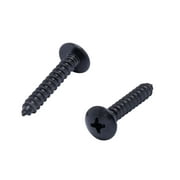 Bolt Dropper No. 8 x 1 Stainless Steel Wood Screws - 25 Pack Black Xylan Coated Truss Head Phillips Screws - Corrosion-Resistant Black Screws for Wood and DIY Projects