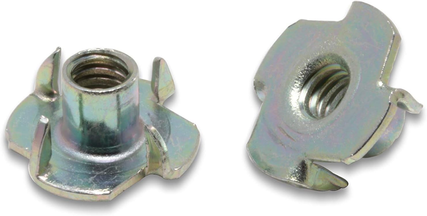 Bolt Dropper Zinc Yellow Plated Steel TNuts 1/4"20 Inch 100 Pack