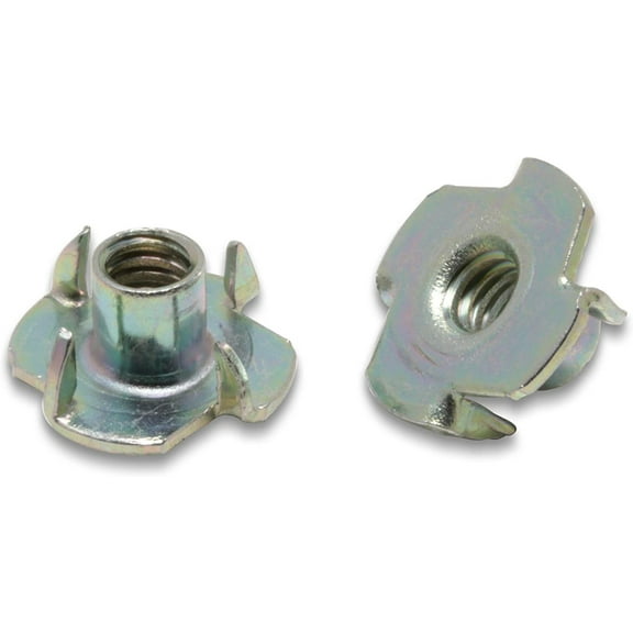 Bolt Dropper | Zinc Yellow Plated Steel T-Nuts 1/4"-20 Inch 100 Pack