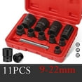 thumbnail image 1 of Bolt Extractor Set Damaged Screw Remover 1/2 Inch Drive Adapter 10 Pieces Set, 1 of 9