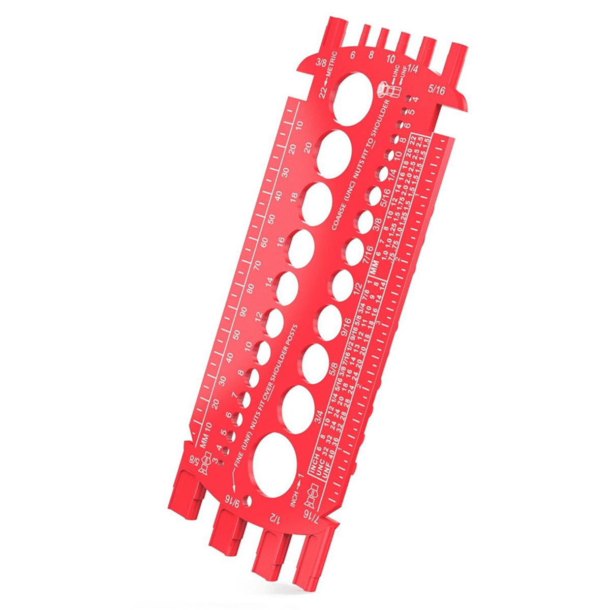 Bolt Gauge (Metric and SAE),Bolt Sizer for Quickly Sizing Nuts and ...