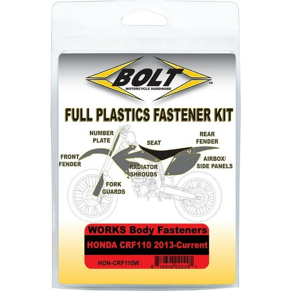 Bolt HON-CRF110W Full Plastic Fastener Kit