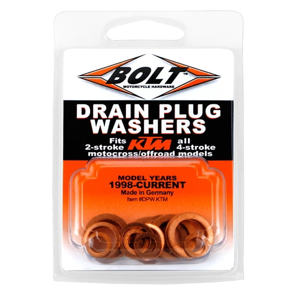 Bolt KTM Copper Drain Plug Washer Kit For KTM 450 EXC 4-Stroke 2003-2007