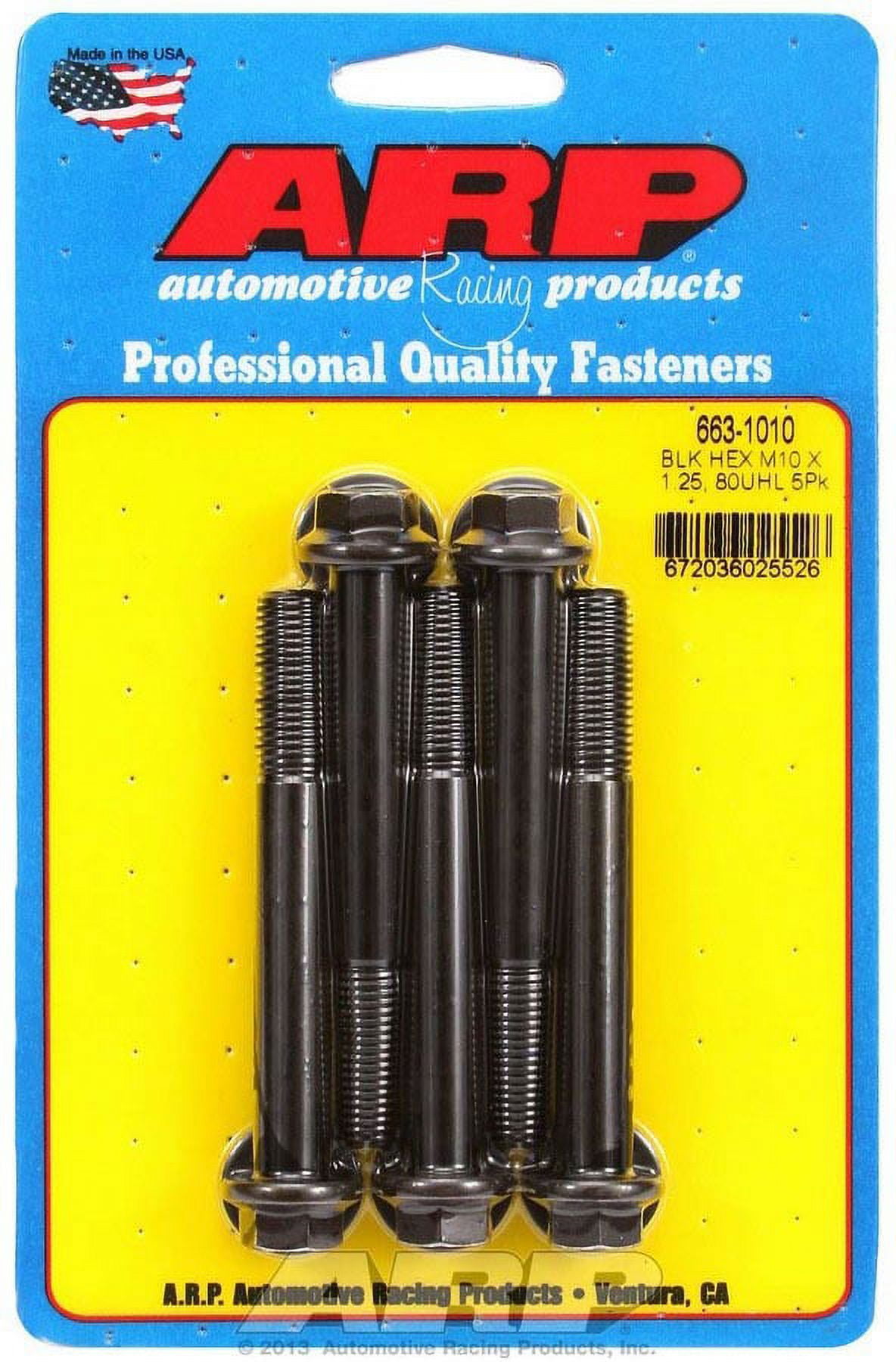 ARP Bolt Kit - 6pt (5) 10mm x 1.25 x 80mm ARP Bolt Kit - 6pt (5) 10mm x 1.25 x 80mm