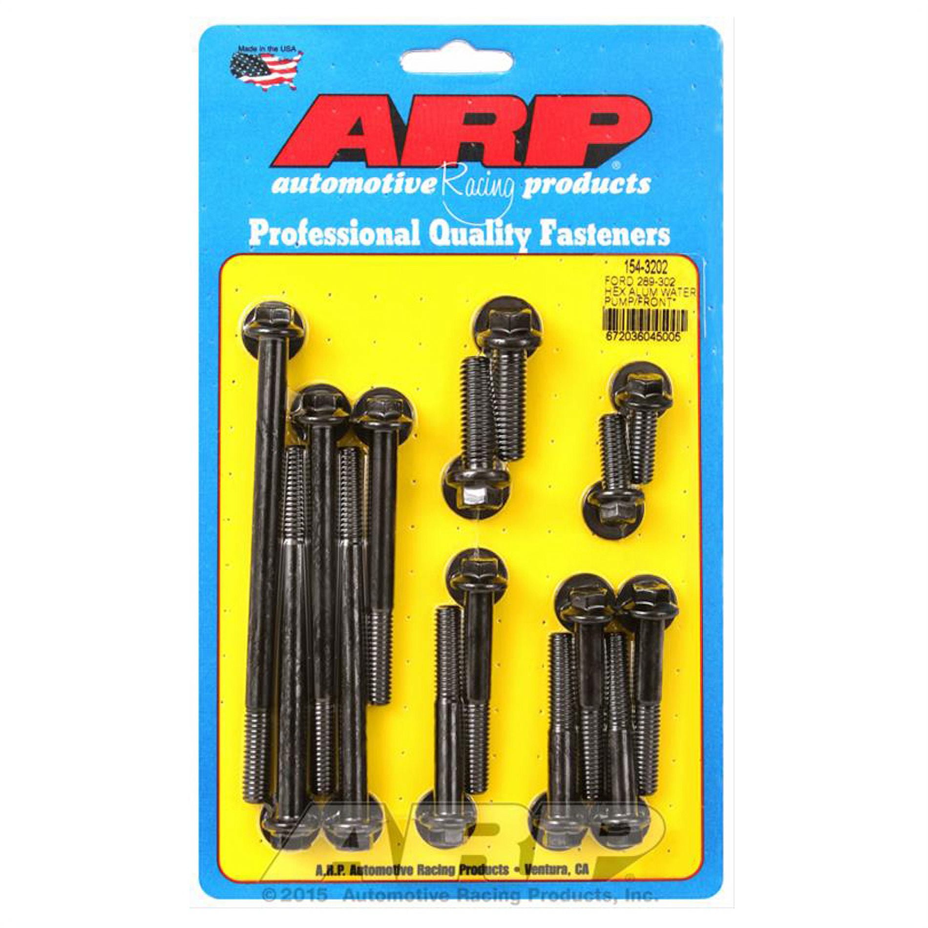 ARP Bolt Kit 6pt SBF 289/302 Alm Water Pump & T-Cover ARP Bolt Kit 6pt SBF 289/302 Alm Water Pump & T-Cover