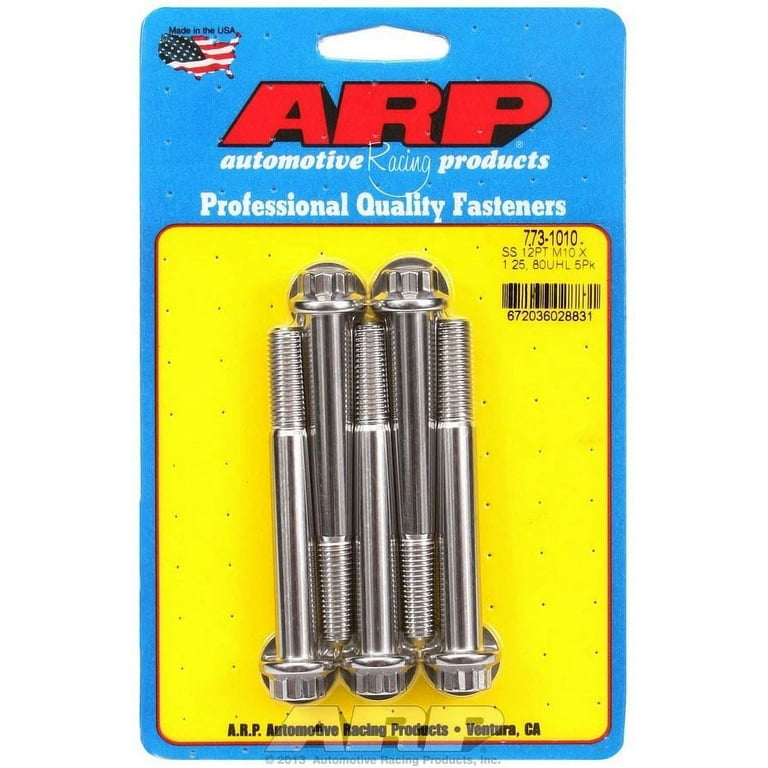 ARP Bolt Kit - SS 12pt 5pk 10mm x 1.25 x 80mm ARP Bolt Kit - SS 12pt 5pk 10mm x 1.25 x 80mm