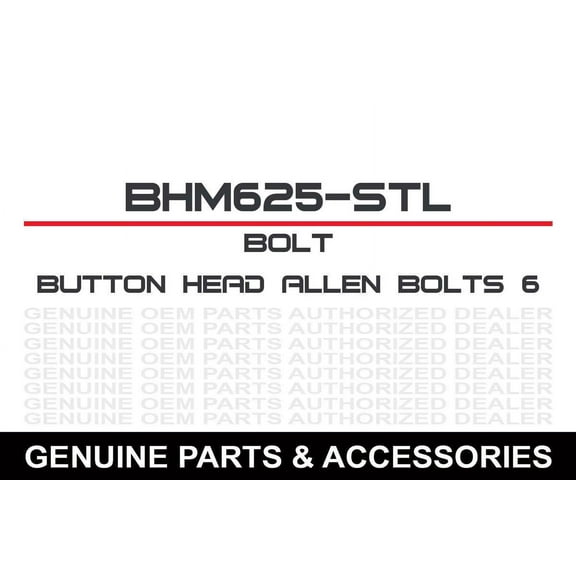 Bolt Motorcycle Accessories 024-40625 Button Head Bolts 6x25mm 10/Pk
