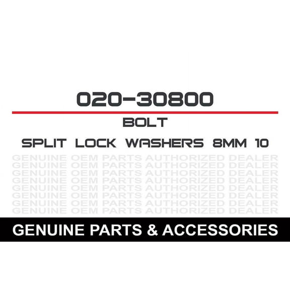 Bolt Motorcycle Accessories 020-30800 Split Lock Washers 8mm 10/Pk