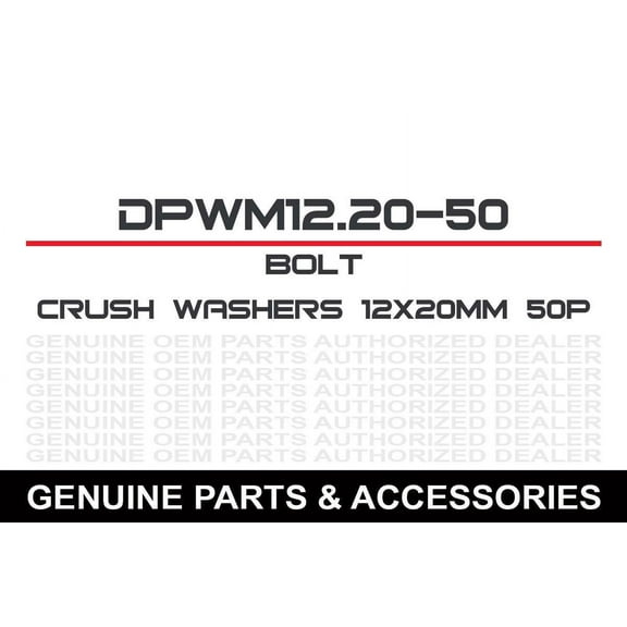 Bolt Motorcycle Hardware (DPWM12.20-50) M12 Drain Plug Washer