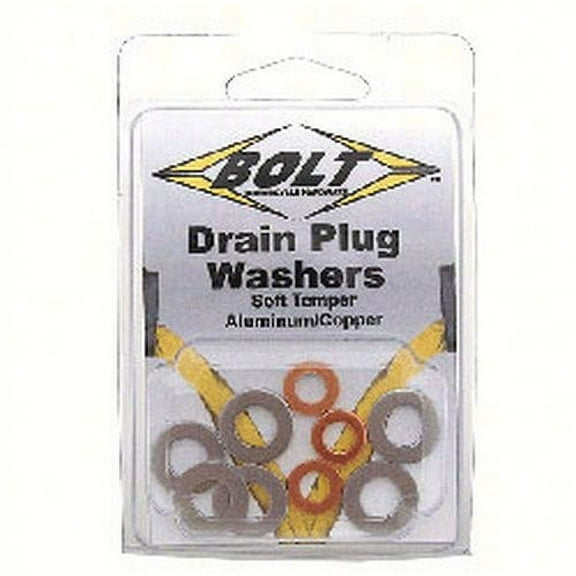 Bolt Motorcycle Accessories DPWM8.15-10 M8 Drain Plug Washers - Aluminum/Cooper - 10pk