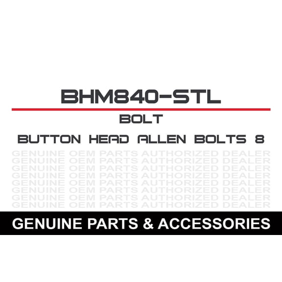 Bolt Motorcycle Hardware, Inc Button Head Bolts 8X40Mm 10/Pk 024-40840