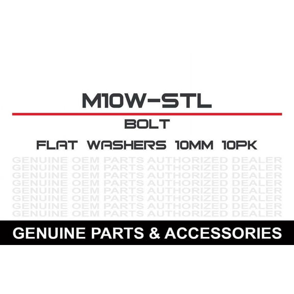 Bolt Motorcycle Accessories 020-11000 Flat Washers 10mm 10/Pk