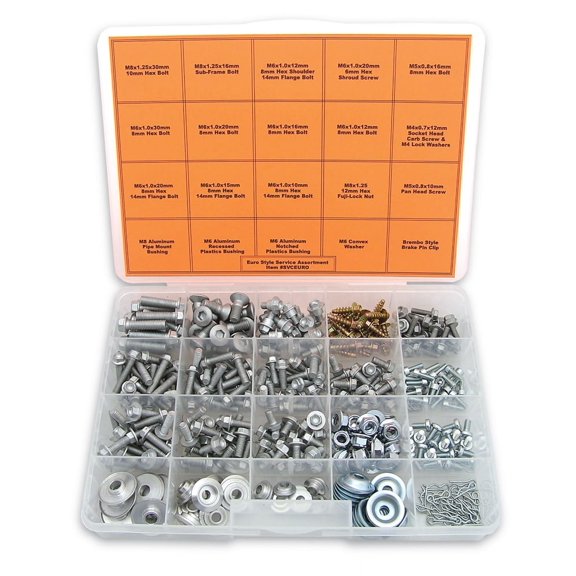 Bolt Motorcycle Hardware, Inc Svc Euro Style Hardware Asst Svceuro