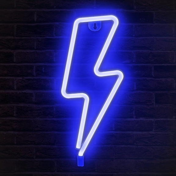 Bolt Neon Signs,     Bolt Light with /Off ,  Neon Sign for Wall Decor,   Signs, Neon Lights for , Gaming Room Setup