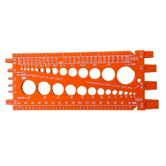 Bolt Nut Thread Inch&Metric Tester Gauges Metric Size Gauge Measuring Tool for Screw-A