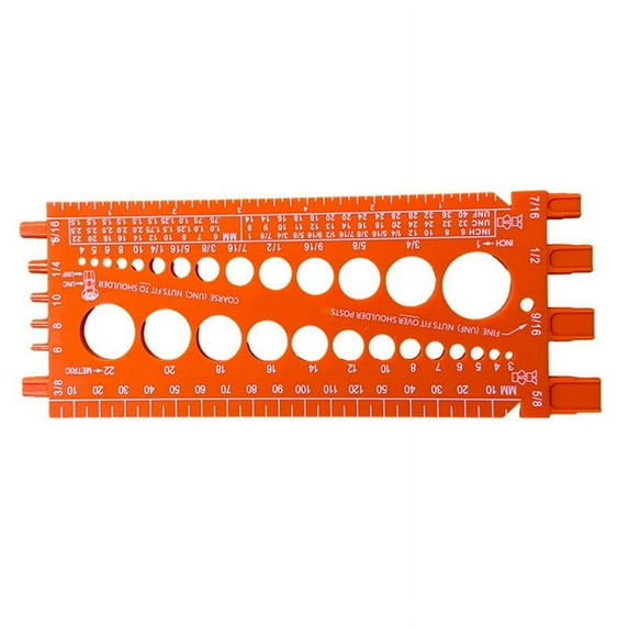 Bolt Nut Thread Inch&Metric Tester Gauges Metric Size Gauge Measuring ...