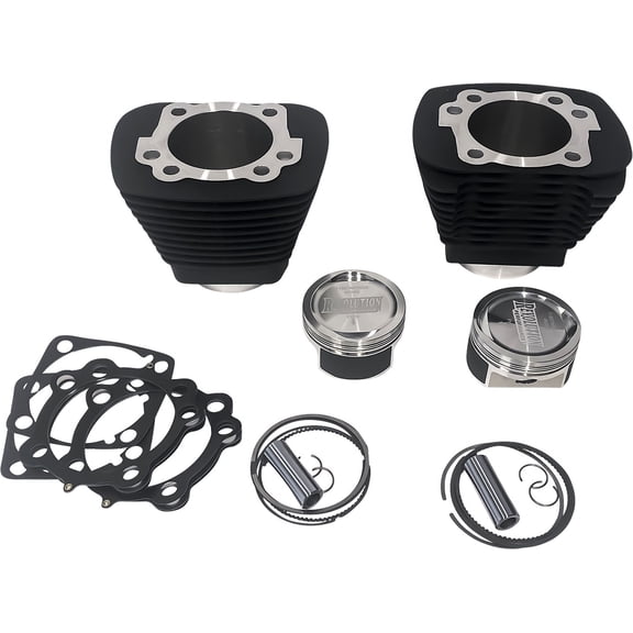 Bolt-On Big Bore Kit (1250cc. Domed), Bore 3-9/16in. - 11:1 Compression - Black