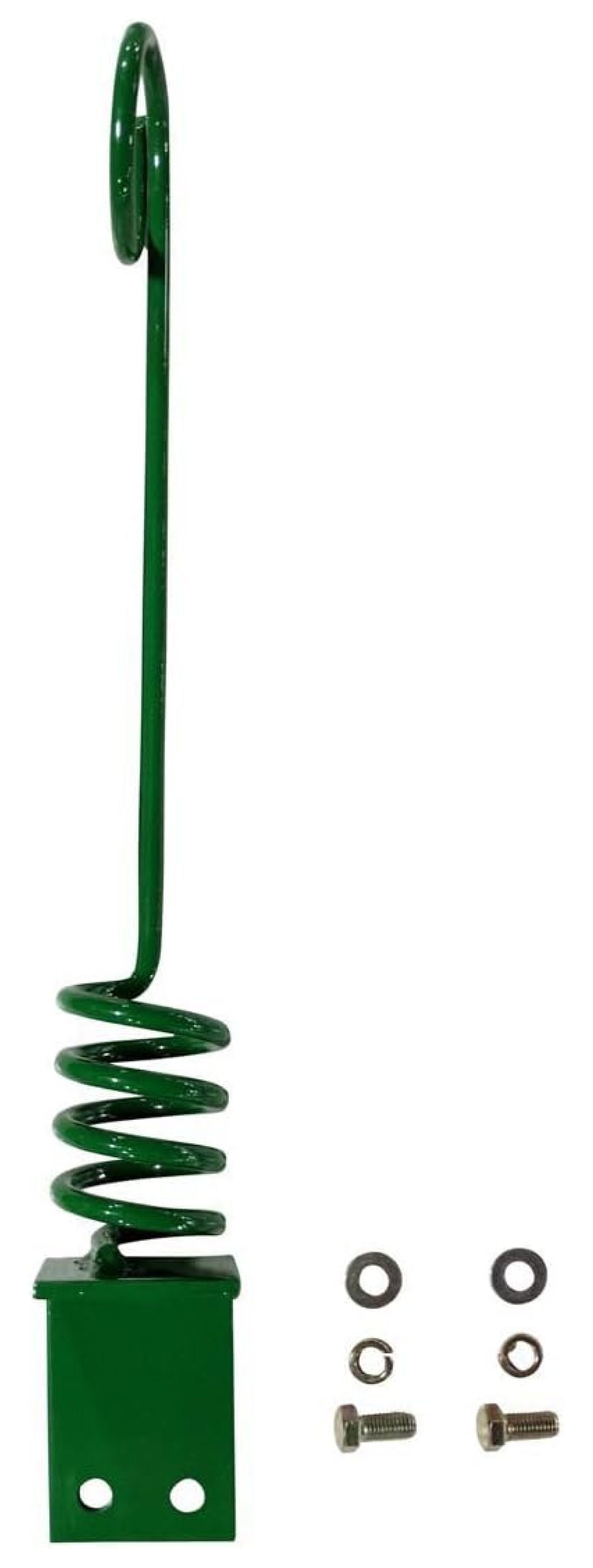 Green Steel Bolt-On Hose Hanger with Mounting Hardware