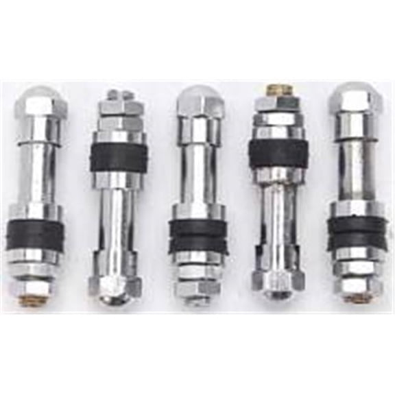 Bolt-On Valve Stem Steel Chrome Spindle Mount Wheels - Pack of 5