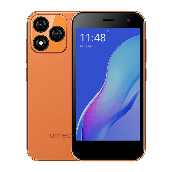 Unnecto Bolt One (Unlocked) 32GB GSM Smartphone with Case, Charger, Headphones – Orange