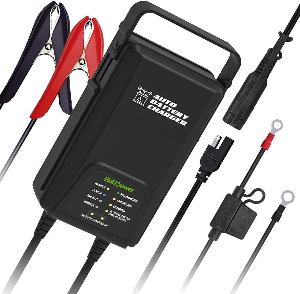 Bolt Power Car Auto Battery Charger Portable Automatic Trickle Charger