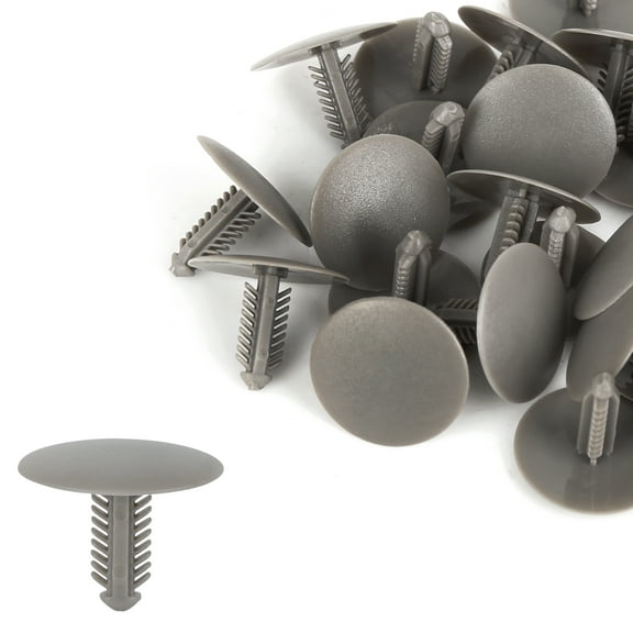 REGALWOVEN 30pcs 5mm Hole Dia Plastic Bolt Rivets Fastener Ceiling Lining Trim Panel Clips Gray for Car