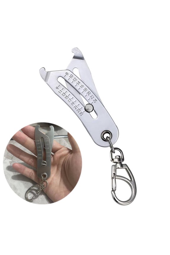 Bolt and Nut Identifier Gauge Size Gauge Precise Bolt Size Finder Keychain Tool