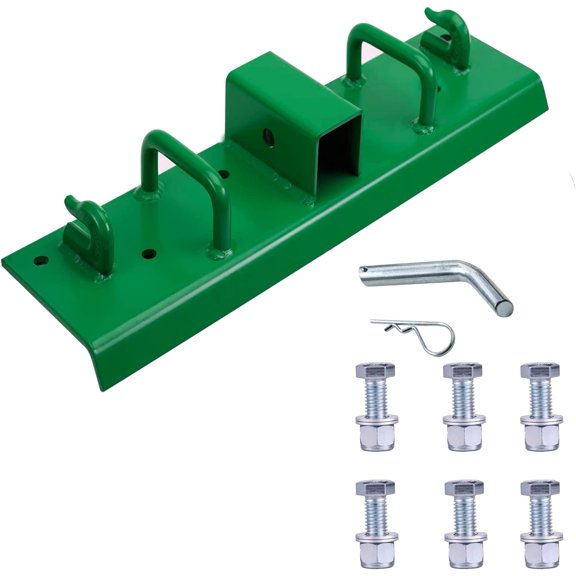 Bolt on Grab Hooks 2' Receiver, G70 Forged Steel Tow/Grab Handles for John Deere Bucket (Standard Duty 1.5' Bolt)