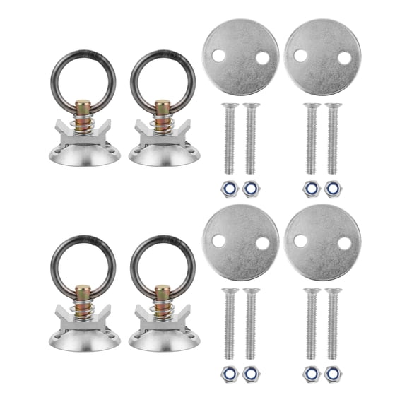 Bolt on Tie down Anchor Kit Tweezers Hanger Clips for Hangers Silver
