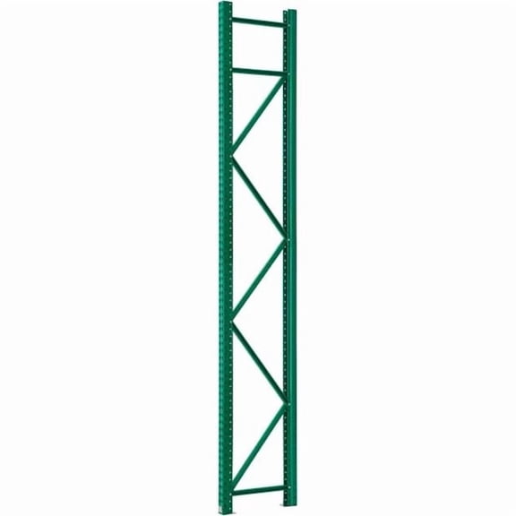 Bolted Pallet Rack Upright Frame - Green - 24 x 144 in. - 33000 lbs Capacity