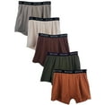 thumbnail image 1 of Bolter Men's 5-Pack Cotton Stretch Boxers Shorts (X-Large, Earth), 1 of 4
