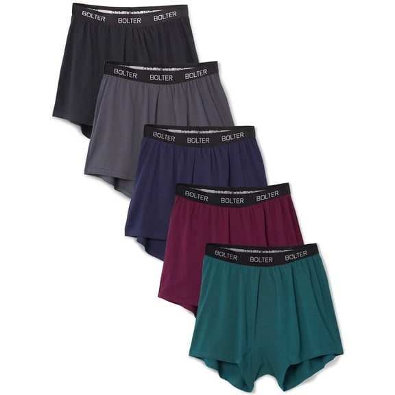 Bolter Men's 5-Pack Cotton Stretch Boxers Shorts