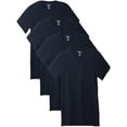 thumbnail image 1 of Bolter Mens 4-Pack Crew Neck T-Shirts Cotton Poly Blend (Small, H. Black), 1 of 3