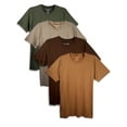 thumbnail image 1 of Bolter Mens 4-Pack Crew Neck T-Shirts Cotton Poly Blend (XX-Large, H. Army), 1 of 3