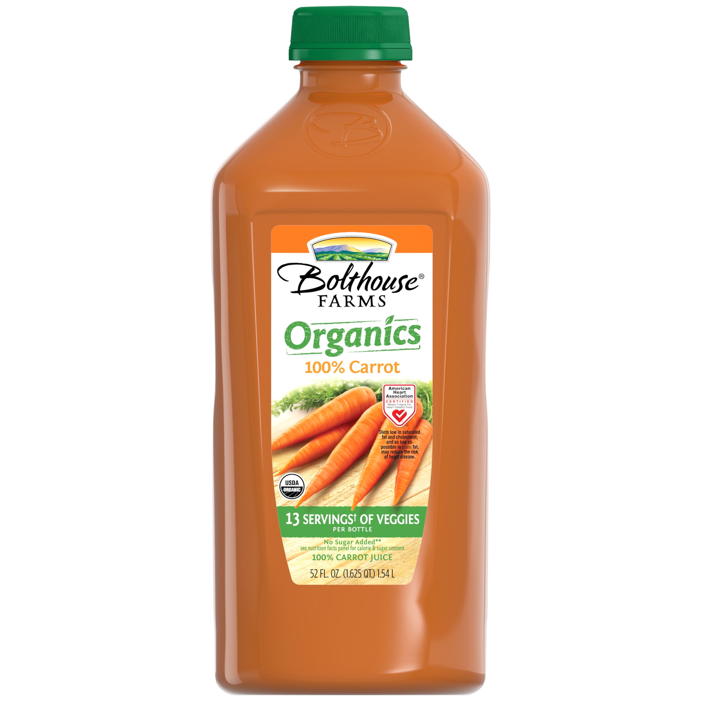 Bolthouse Farms 100 Organic Carrot Vegetable Juice, 52 oz